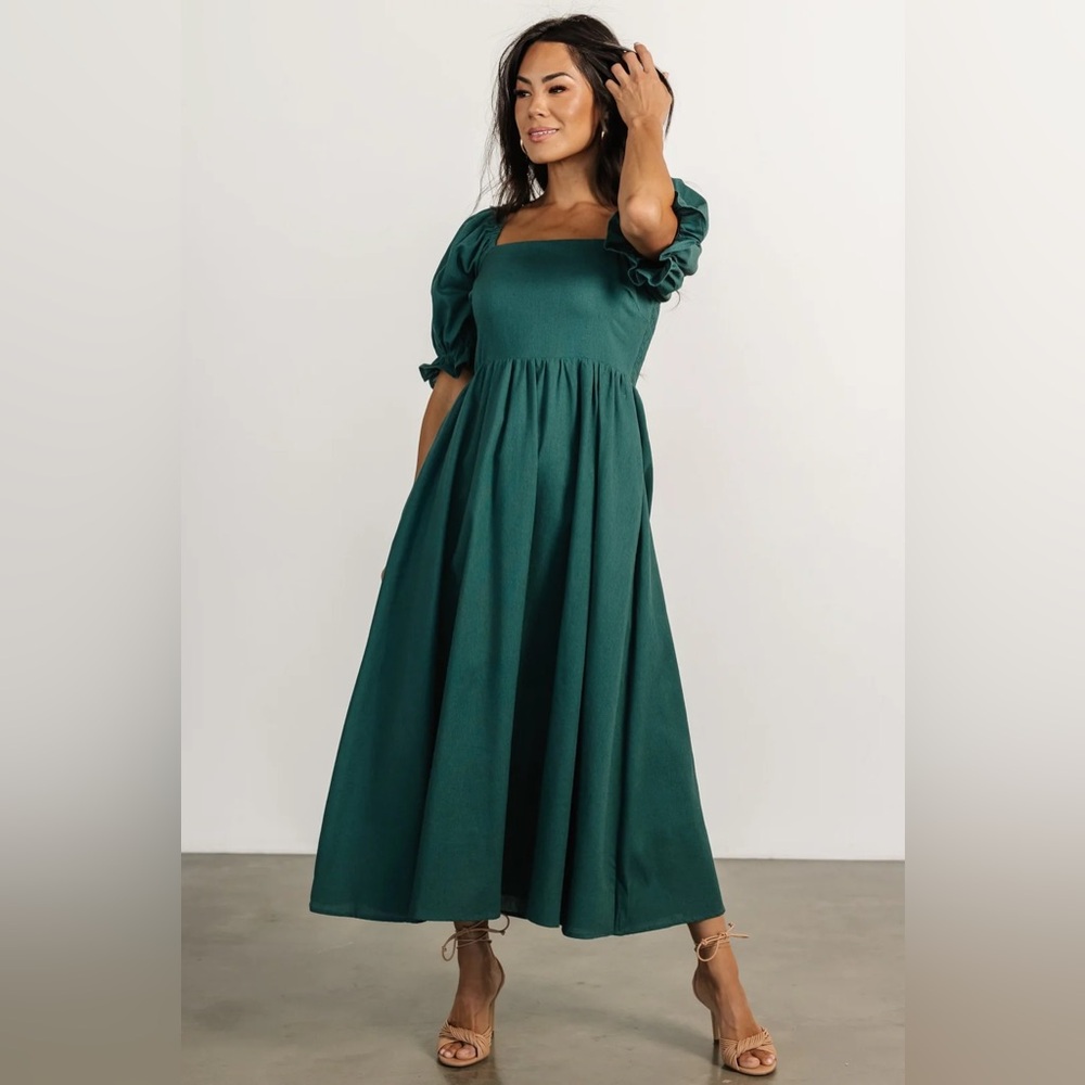 Baltic Born Emerald Green Britton Smock Maxi Dress